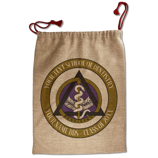 Custom Dental Insignia / Emblem Santa Sack - Single-Sided (Personalized)