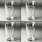 Dental Insignia / Emblem Set of Four Engraved Beer Glasses - Individual View