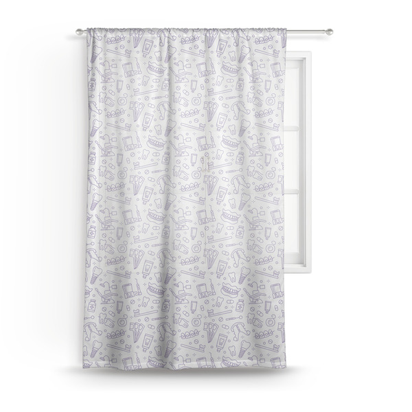 Custom Dental Insignia / Emblem Sheer Curtain - 50" x 84"