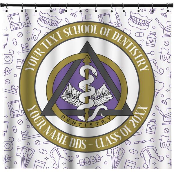 Custom Dental Insignia / Emblem Shower Curtain - Custom Size (Personalized)