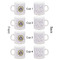 Dental Insignia / Emblem Single Shot Espresso Cup - Set of 4 - Front & Back