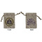 Dental Insignia / Emblem Small Burlap Gift Bag - Front and Back