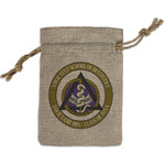 Dental Insignia / Emblem Burlap Gift Bag - Small - Single-Sided (Personalized)