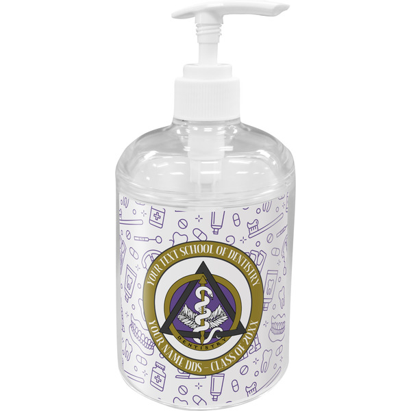 Custom Dental Insignia / Emblem Acrylic Soap & Lotion Bottle (Personalized)