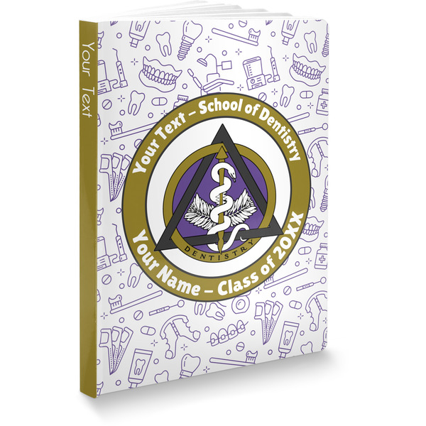 Custom Dental Insignia / Emblem Softbound Notebook - 7.25" x 10" (Personalized)