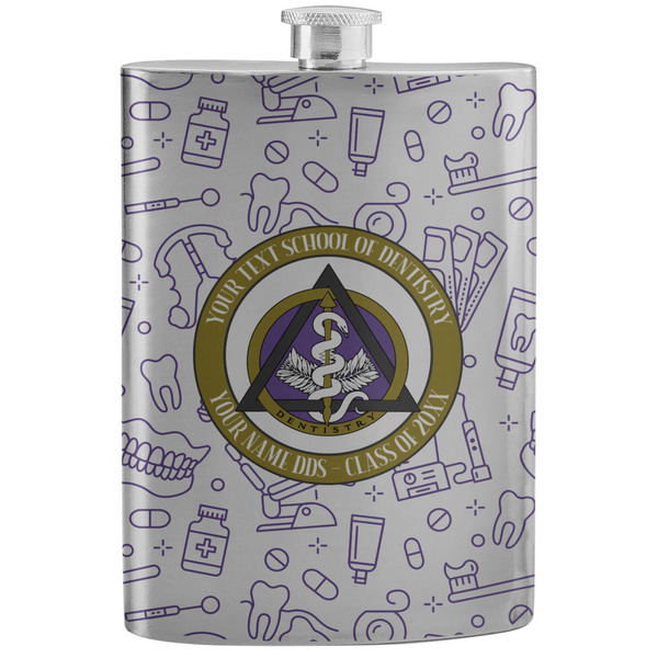 Custom Dental Insignia / Emblem Stainless Steel Flask (Personalized)