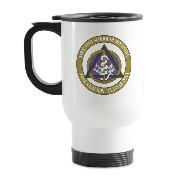 Custom Dental Insignia / Emblem Stainless Steel Travel Mug with Handle (Personalized)