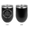 Dental Insignia / Emblem Stainless Wine Tumblers - Black - Single Sided - Approval