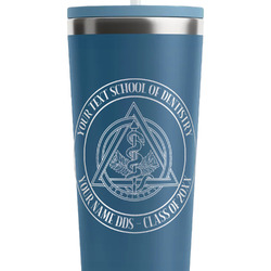 Dental Insignia / Emblem RTIC Everyday Tumbler with Straw - 28oz - Steel Blue - Double-Sided (Personalized)