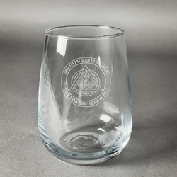 Dental Insignia / Emblem Stemless Wine Glass - Laser Engraved (Personalized)