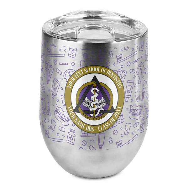 Custom Dental Insignia / Emblem Stemless Wine Tumbler - Full Print (Personalized)