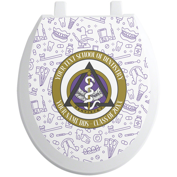 Custom Dental Insignia / Emblem Toilet Seat Decal (Personalized)