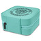 Dental Insignia / Emblem Travel Jewelry Boxes - Leather - Teal - View from Rear