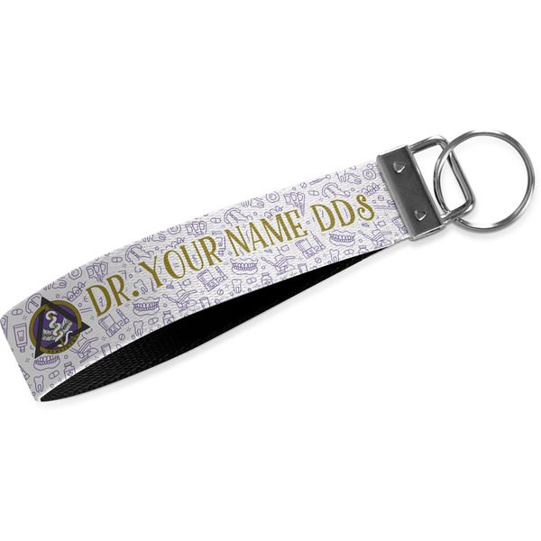 Custom Dental Insignia / Emblem Webbing Keychain Fob - Small (Personalized)