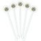 Dental Insignia / Emblem White Plastic 5.5" Stir Stick - Fan View