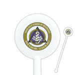 Dental Insignia / Emblem 5.5" Round Plastic Stir Sticks - White - Double-Sided (Personalized)