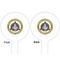 Dental Insignia / Emblem White Plastic 6" Food Pick - Round - Double Sided - Front & Back