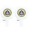 Dental Insignia / Emblem White Plastic 7" Stir Stick - Double Sided - Round - Front & Back