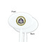 Dental Insignia / Emblem White Plastic 7" Stir Stick - Single Sided - Oval - Front & Back