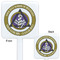 Dental Insignia / Emblem White Plastic Stir Stick - Double Sided - Front & Back