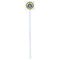 Dental Insignia / Emblem White Plastic Stir Stick - Double Sided - Square - Single Stick