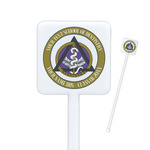 Dental Insignia / Emblem Square Plastic Stir Sticks - Double-Sided (Personalized)