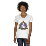 Dental Insignia / Emblem Women's V-Neck T-Shirt - White - 2XL