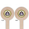 Dental Insignia / Emblem Wooden 6" Food Pick - Round - Double Sided - Front & Back