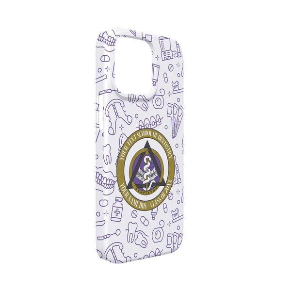 Custom Dental Insignia / Emblem iPhone Case - Plastic - iPhone 13 Mini (Personalized)