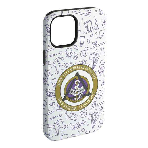 Custom Dental Insignia / Emblem iPhone Case - Rubber Lined - iPhone 15 Plus (Personalized)