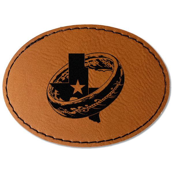 Custom Middle Earth: Strategy Battle Game Faux Leather Iron On Patch - Oval