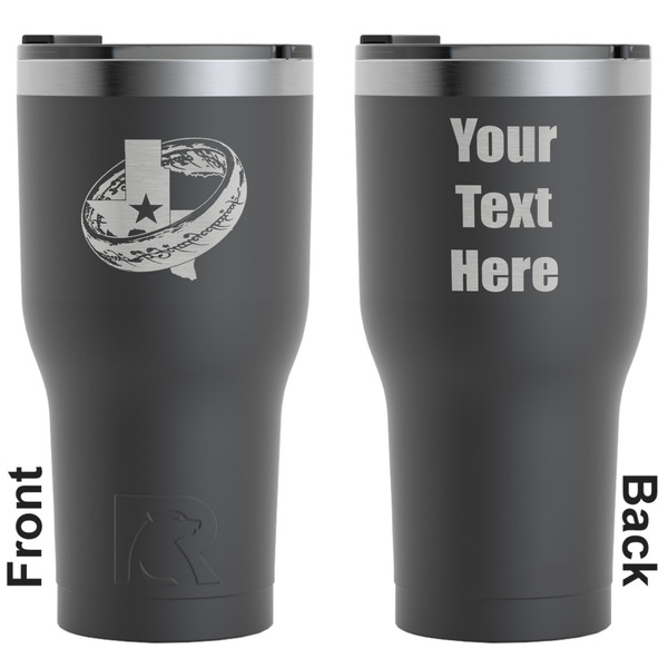 Custom Middle Earth: Strategy Battle Game RTIC Tumbler - Black - Laser Engraved - Double-Sided