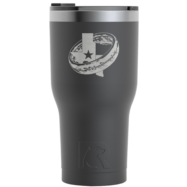 Custom Middle Earth: Strategy Battle Game RTIC Tumbler - Black - Laser Engraved - Single-Sided