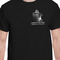 Middle Earth: Strategy Battle Game - College Station Chapter Black Crew T-Shirt on Model - CloseUp