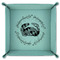 Maryland ME:SBG Crab Logo 9" x 9" Teal Leatherette Snap Up Tray - FOLDED