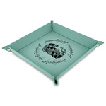 Maryland ME:SBG Crab Logo Faux Leather Dice Tray - 9" x 9"  - Teal