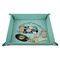 Maryland ME:SBG Crab Logo 9" x 9" Teal Leatherette Snap Up Tray - STYLED