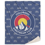 Colorado Airstream Club Sherpa Throw Blanket