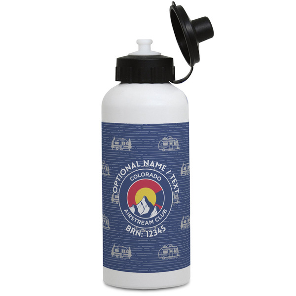 Custom Colorado Airstream Club Water Bottles - Aluminum - 20 oz - White