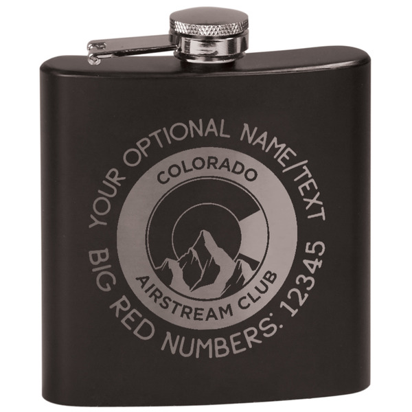 Custom Colorado Airstream Club Black Flask Set