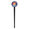 Colorado Airstream Club Black Plastic 4" Food Pick - Round - Single Pick