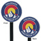 Colorado Airstream Club Black Plastic 5.5" Stir Stick - Double Sided - Round - Front & Back