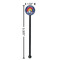 Colorado Airstream Club Black Plastic 5.5" Stir Stick - Round - Dimensions