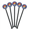 Colorado Airstream Club Black Plastic 5.5" Stir Stick - Round - Fan View