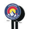 Colorado Airstream Club Black Plastic 5.5" Stir Stick - Single Sided - Round - Front & Back