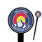 Colorado Airstream Club Black Plastic 6" Food Pick - Round - Closeup