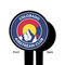 Colorado Airstream Club Black Plastic 6" Food Pick - Round - Single Sided - Front & Back