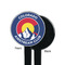 Colorado Airstream Club Black Plastic 7" Stir Stick - Single Sided - Round - Front & Back