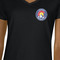 Colorado Airstream Club Black V-Neck T-Shirt on Model - CloseUp