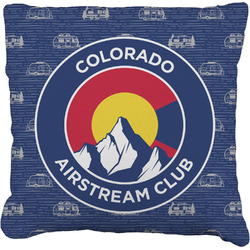 Colorado Airstream Club Faux-Linen Throw Pillow